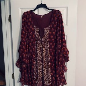 Free People burgundy dress